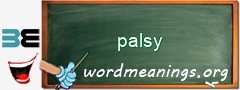 WordMeaning blackboard for palsy